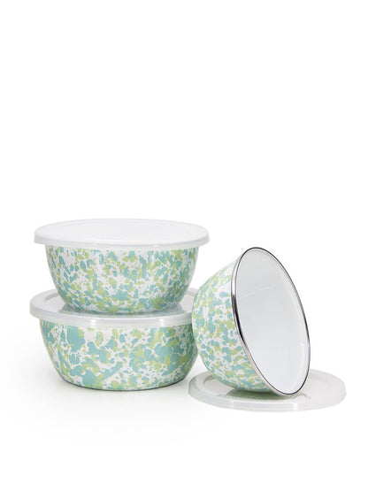 Golden Rabbit Enamelware Jardin Nesting Bowls