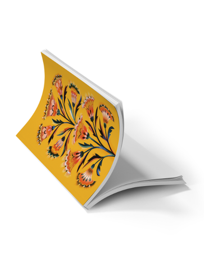 Golden Floral Classic Layflat Journal Notebook