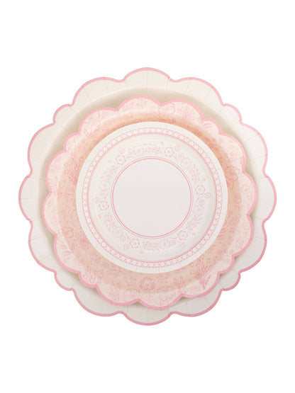 PEM1142 - Pembroke Pink Edge Scallop 12" Plate