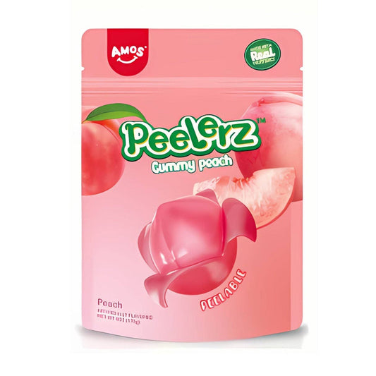 Amos Peelerz Gummy Peach 6oz bag