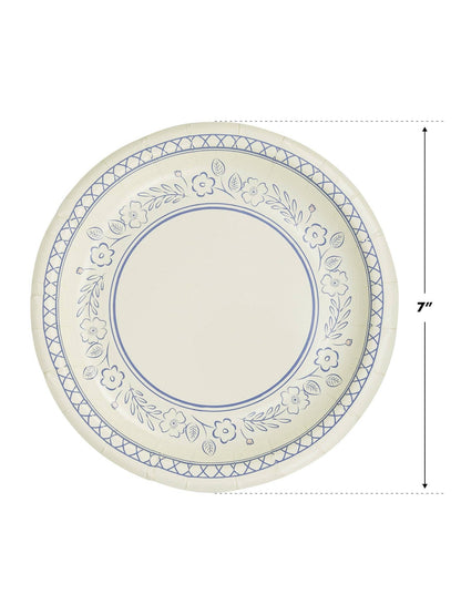 PEM1040 - Pembroke Floral 7" Paper Dessert Plate