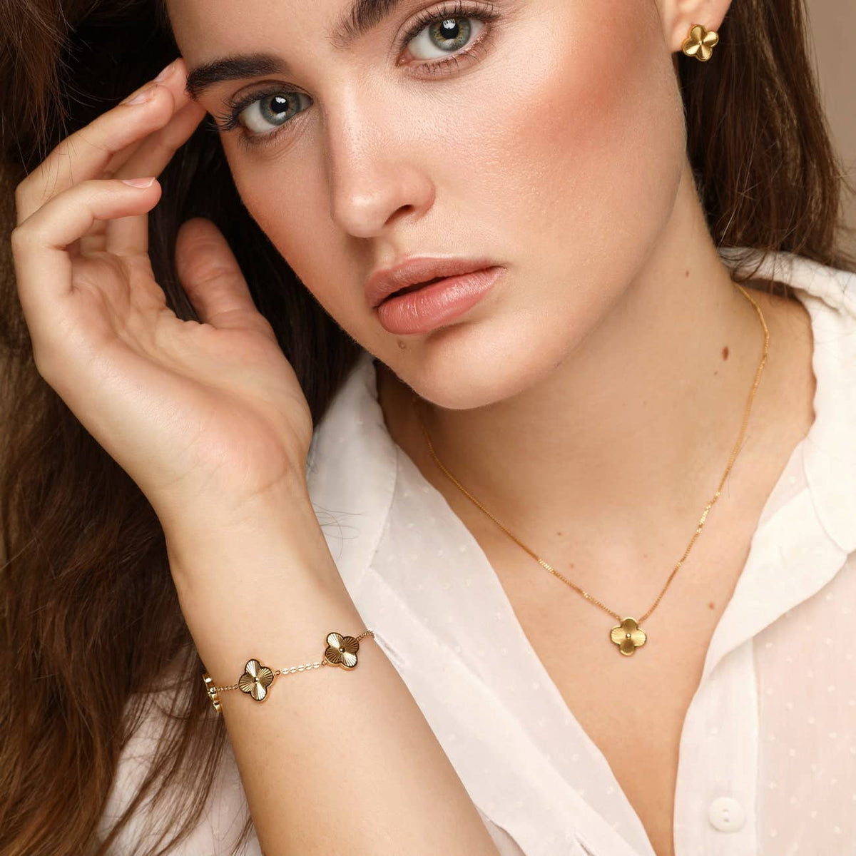 Shine Clover chain | 18K gold plated: Gold