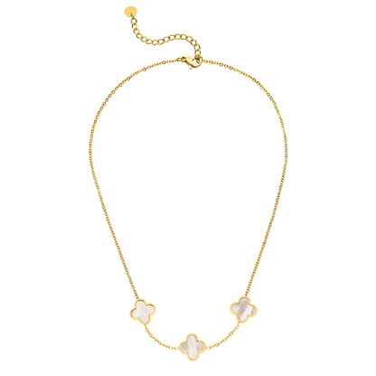 Three Clovers Necklace | 18K gold-plated: Gold