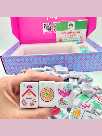 THE SCANDINAVIAN FOLK ART SERIES | Mahjong Tiles with Nordic Style