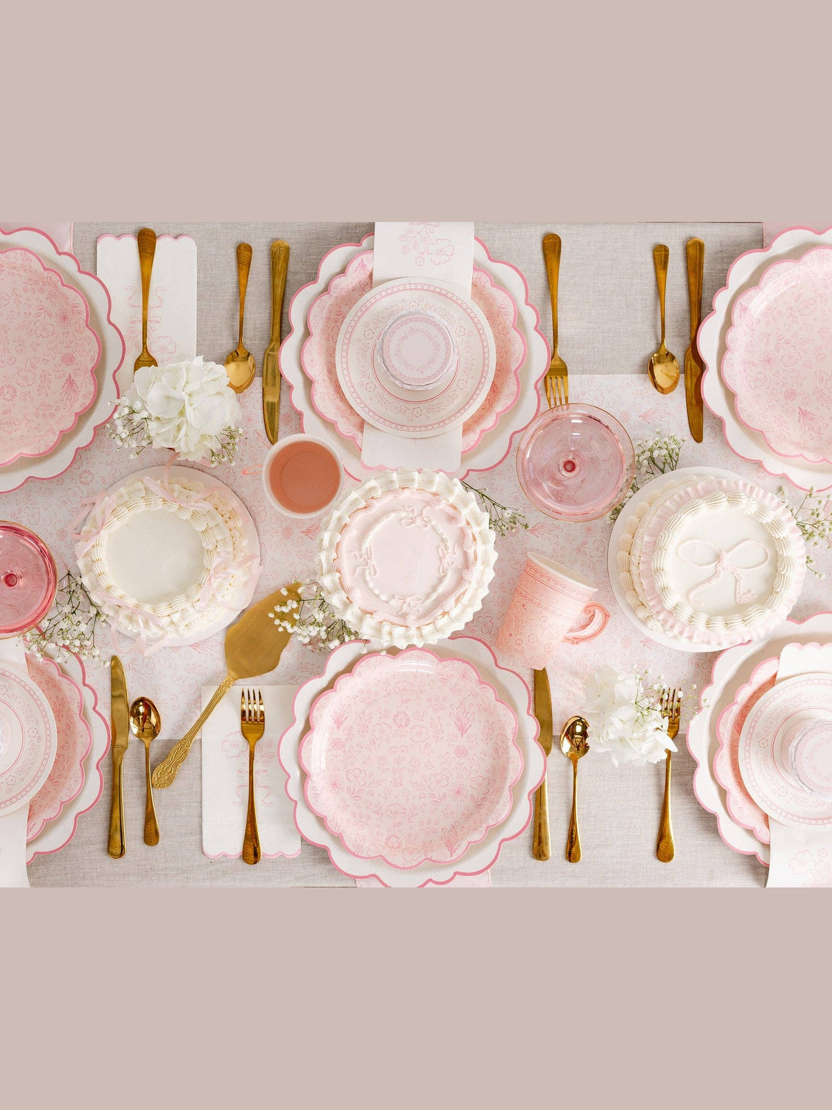 PEM1142 - Pembroke Pink Edge Scallop 12" Plate