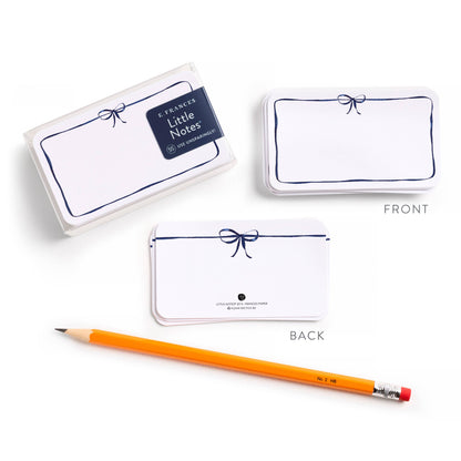 Navy Bow Little Notes® – Mini Notecard Pack, Set of 55