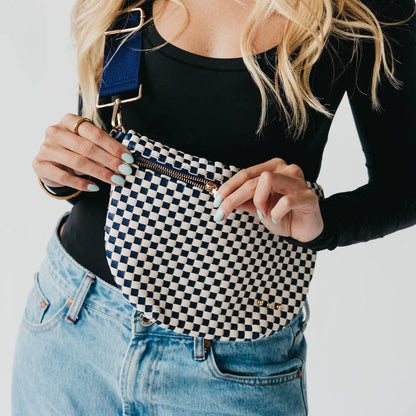 Westlyn Woven Bum Bag Wholesale - NEW COLOR ADDED!: Checkered Emerald