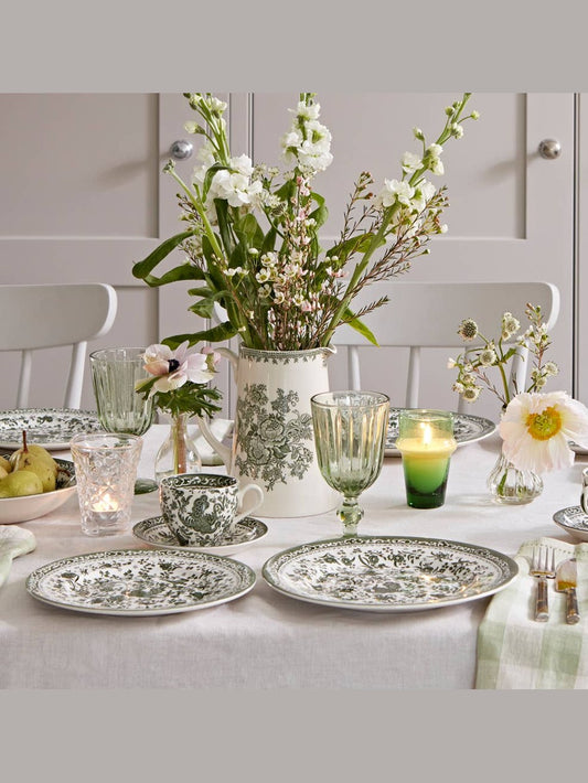 Green Regal Peacock Large Etruscan Jug Special Order