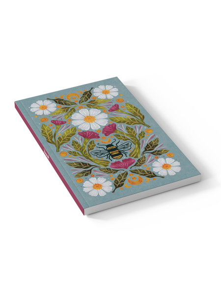 Honeybee Tea  Soft Touch Classic Layflat Notebook Journal