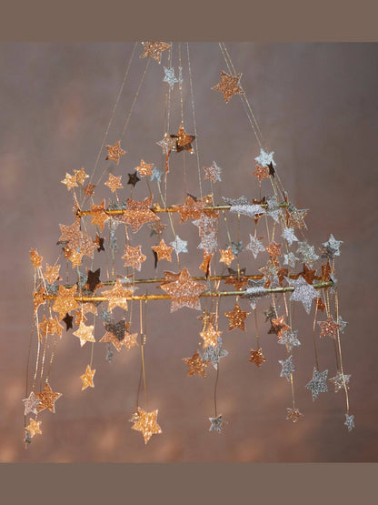 Gold Sparkle Star Chandelier