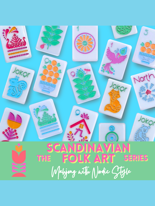 THE SCANDINAVIAN FOLK ART SERIES | Mahjong Tiles with Nordic Style