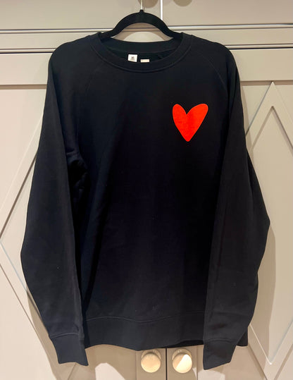Navy Heart Sweatshirt