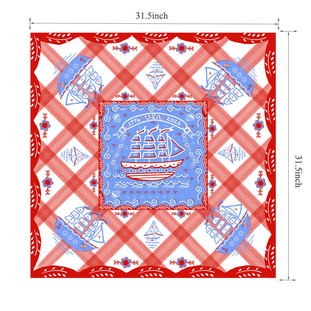 USA Nautical Mahjong Mat 31" x 31"