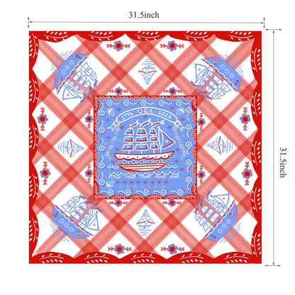 USA Nautical Mahjong Mat 31" x 31"