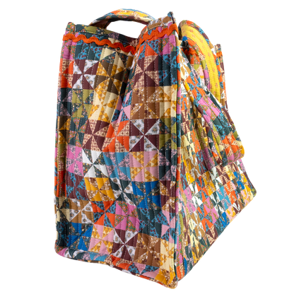 Calico Quilted Tote