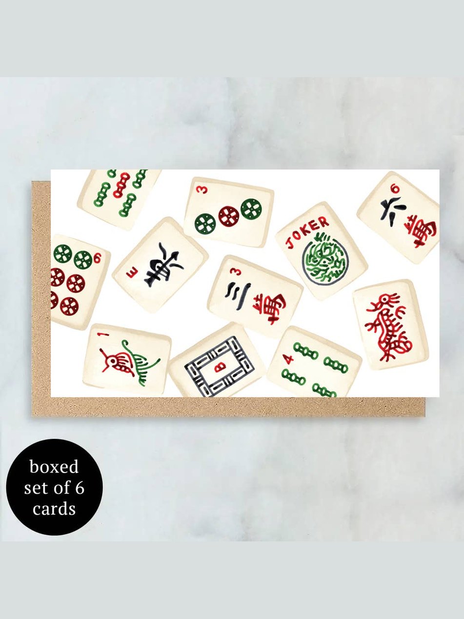Mahjong Mini Cards- Boxed Set of 6 | Blank Everyday
