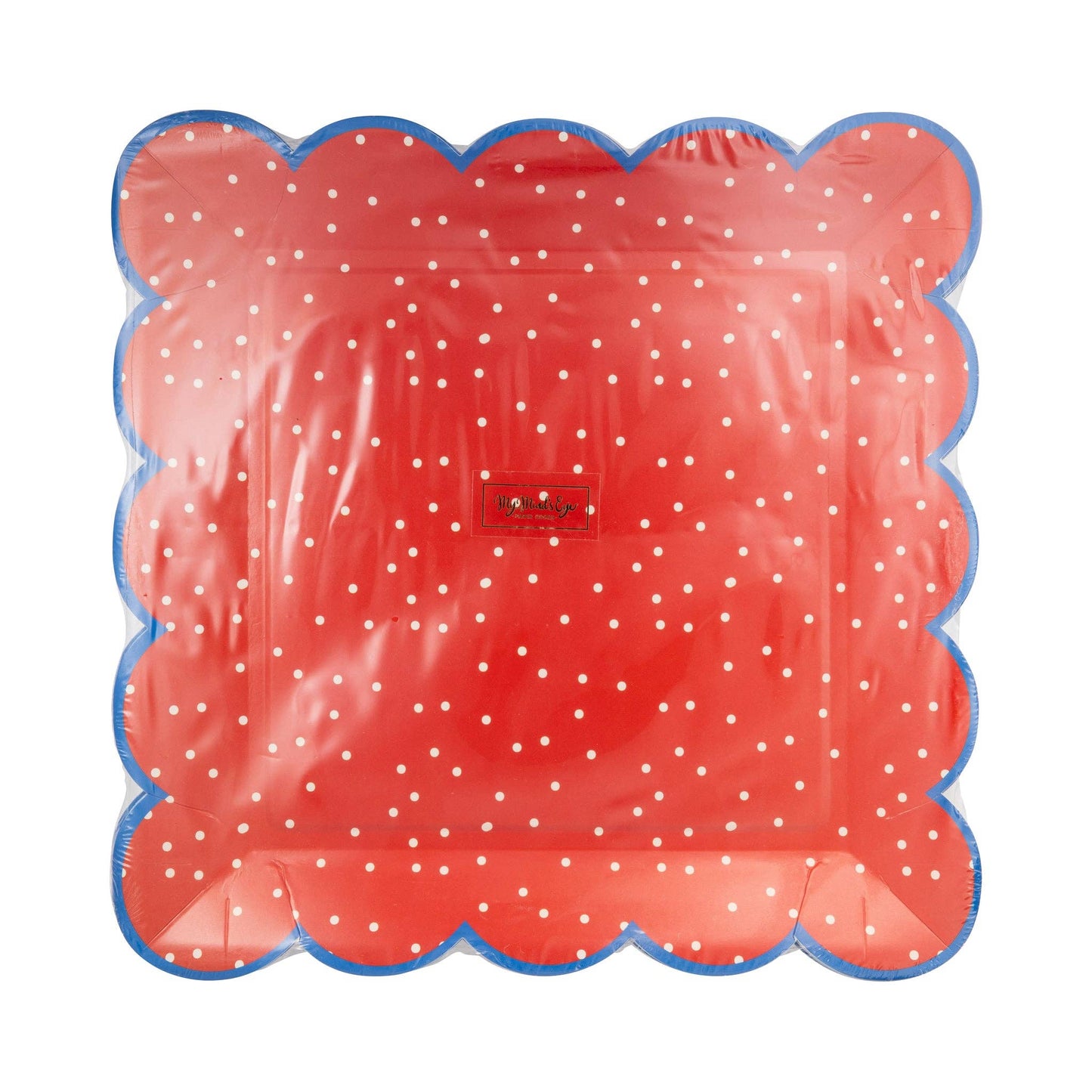 My Mind's Eye Red Polka Dot 10" Paper Plate