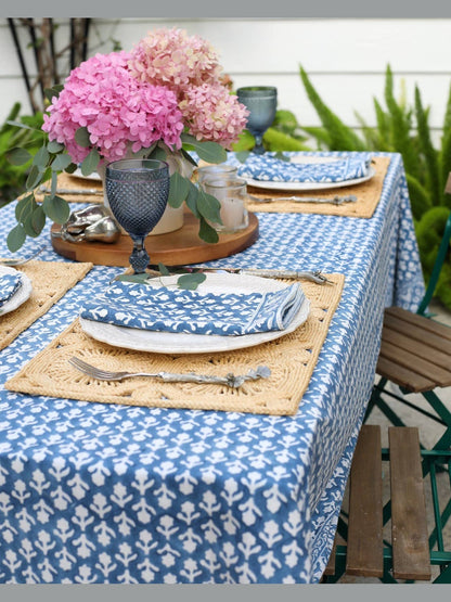 Tablecloth Charlotte Indigo: 60x60