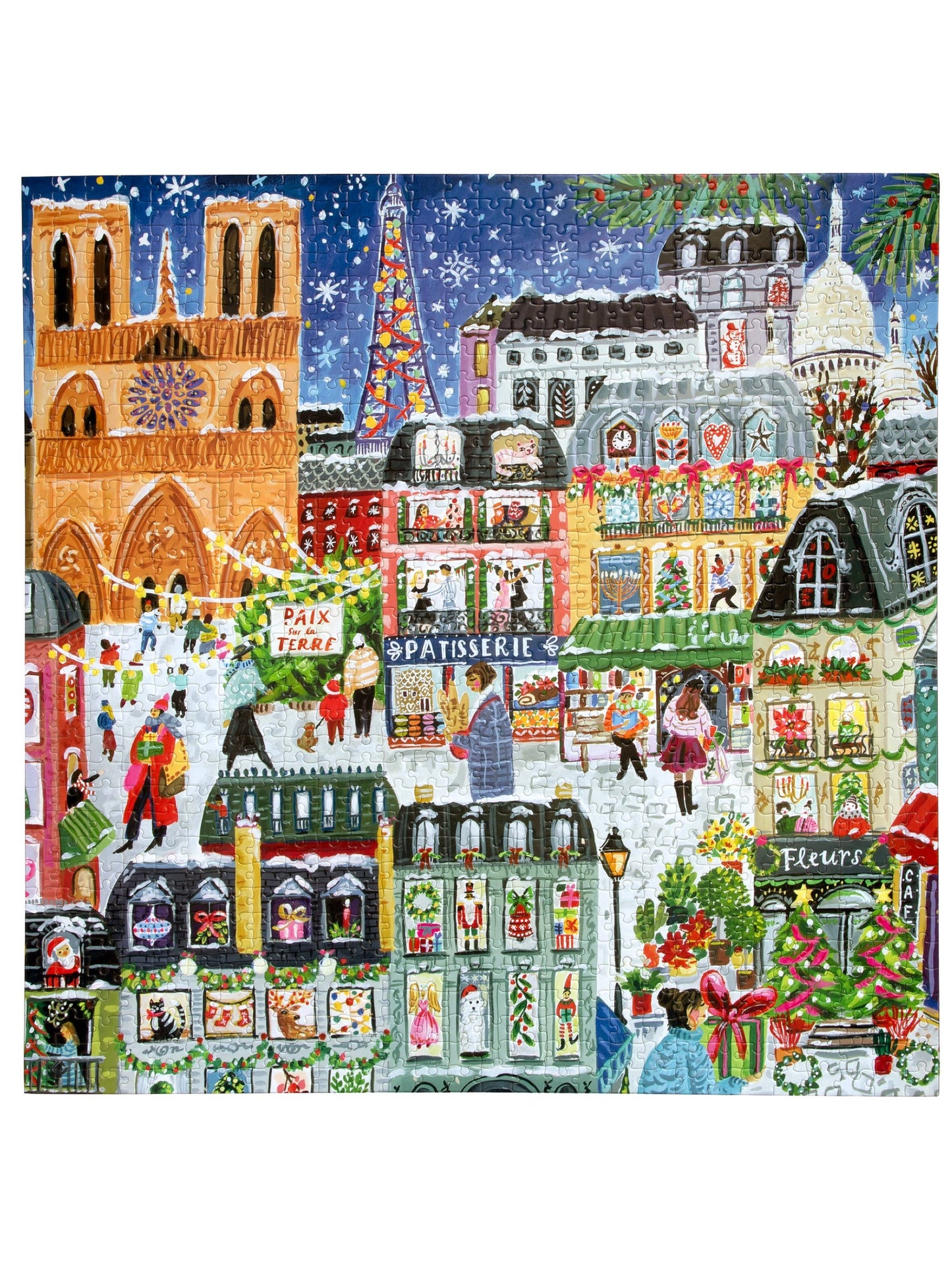 eeBoo Paris Christmas 1000 Piece Puzzle