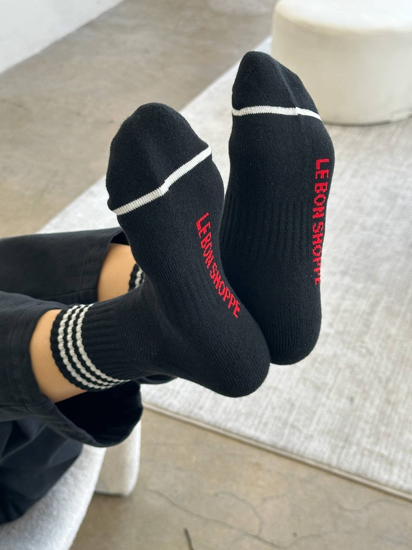 Girlfriend Socks: Bright Grey