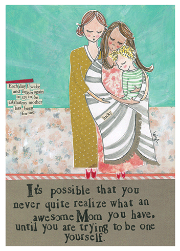 AWESOME MOM | CURLY GIRL EVERYDAY GREETING CARD: None