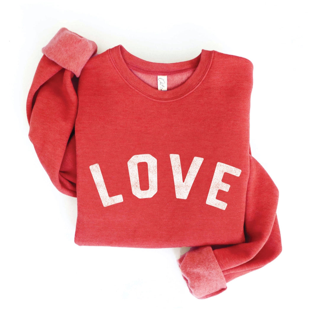 Red LOVE Graphic Sweatshirt