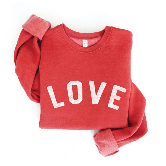 Red LOVE Graphic Sweatshirt