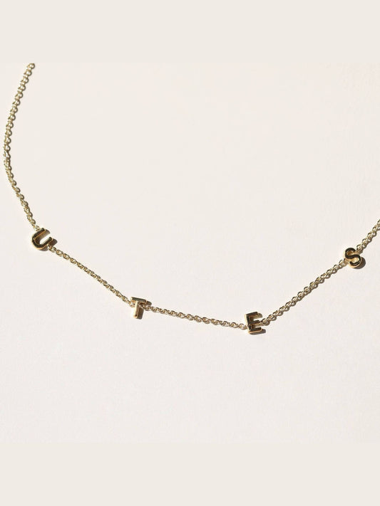 University of Utah "UTES" Initial Necklace