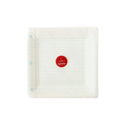 Back To School Notebook Paper Plate