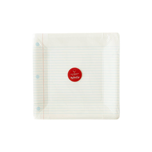 Back To School Notebook Paper Plate