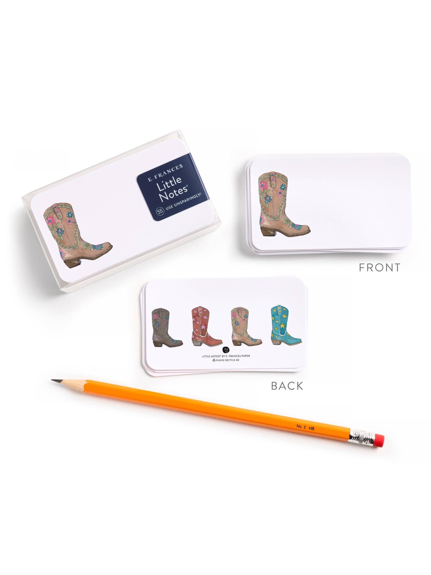 Cowboy Boot Little Notes® NEW 55 Count