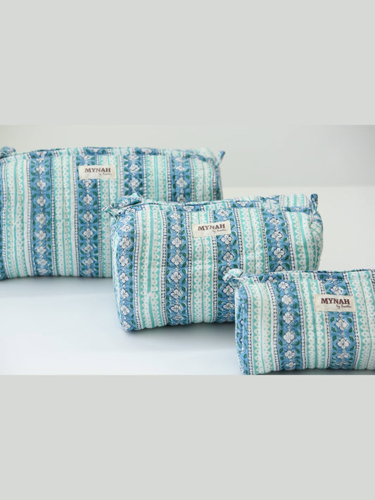 Moroccan stripes travel/make up/organizer/bag-Set of 3