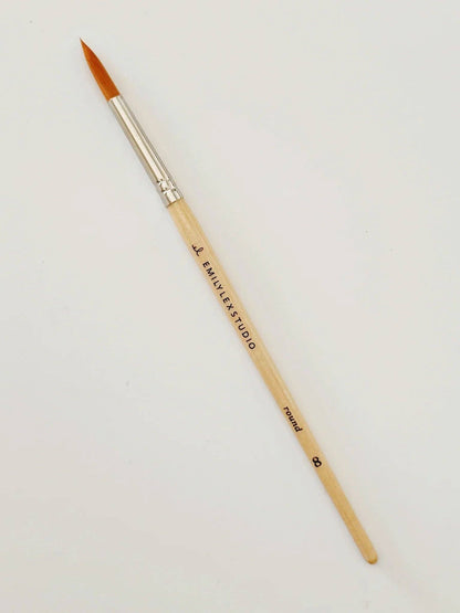 Watercolor paintbrush set of five wood brushes
