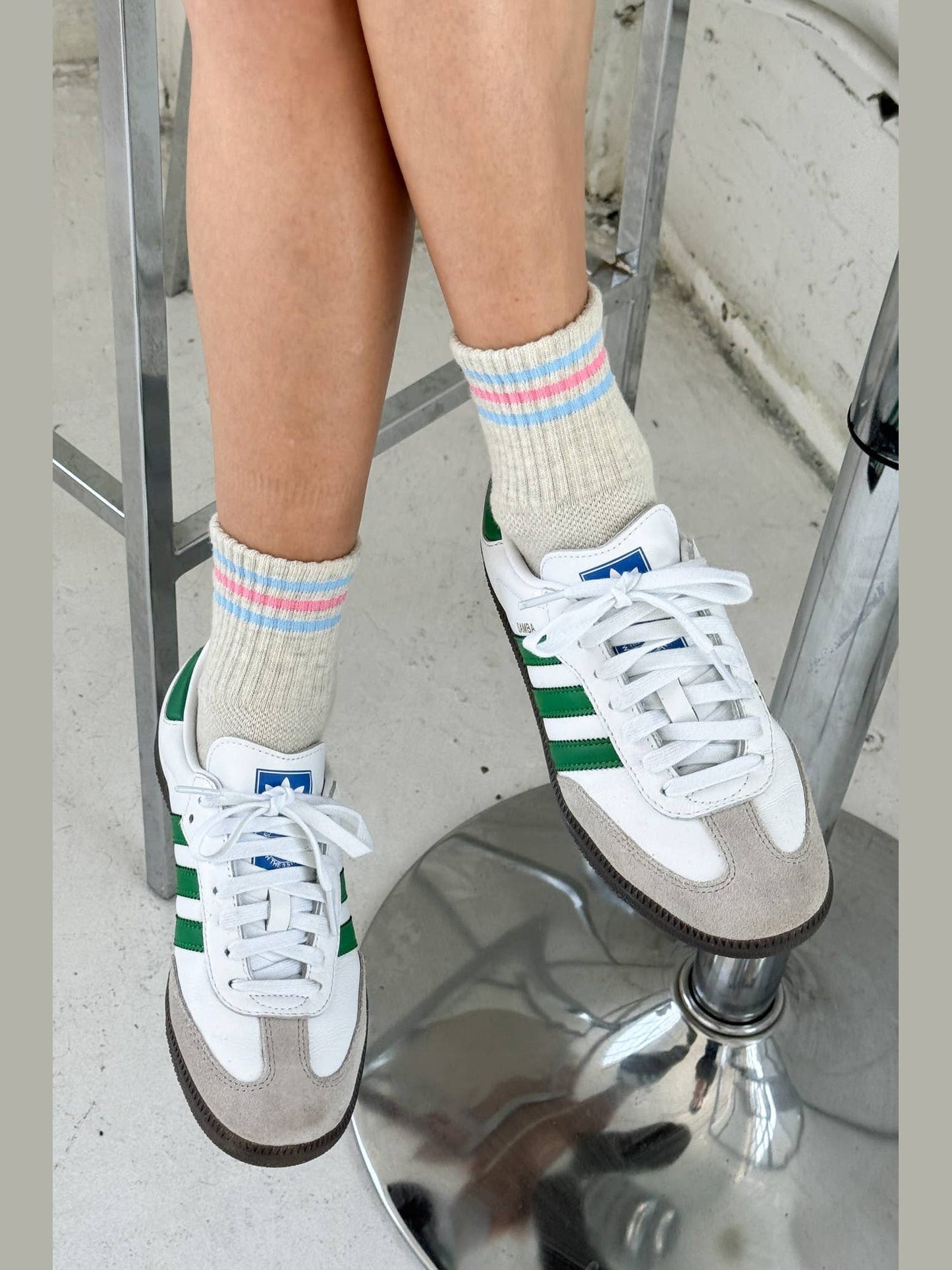 Girlfriend Socks: Bright Grey