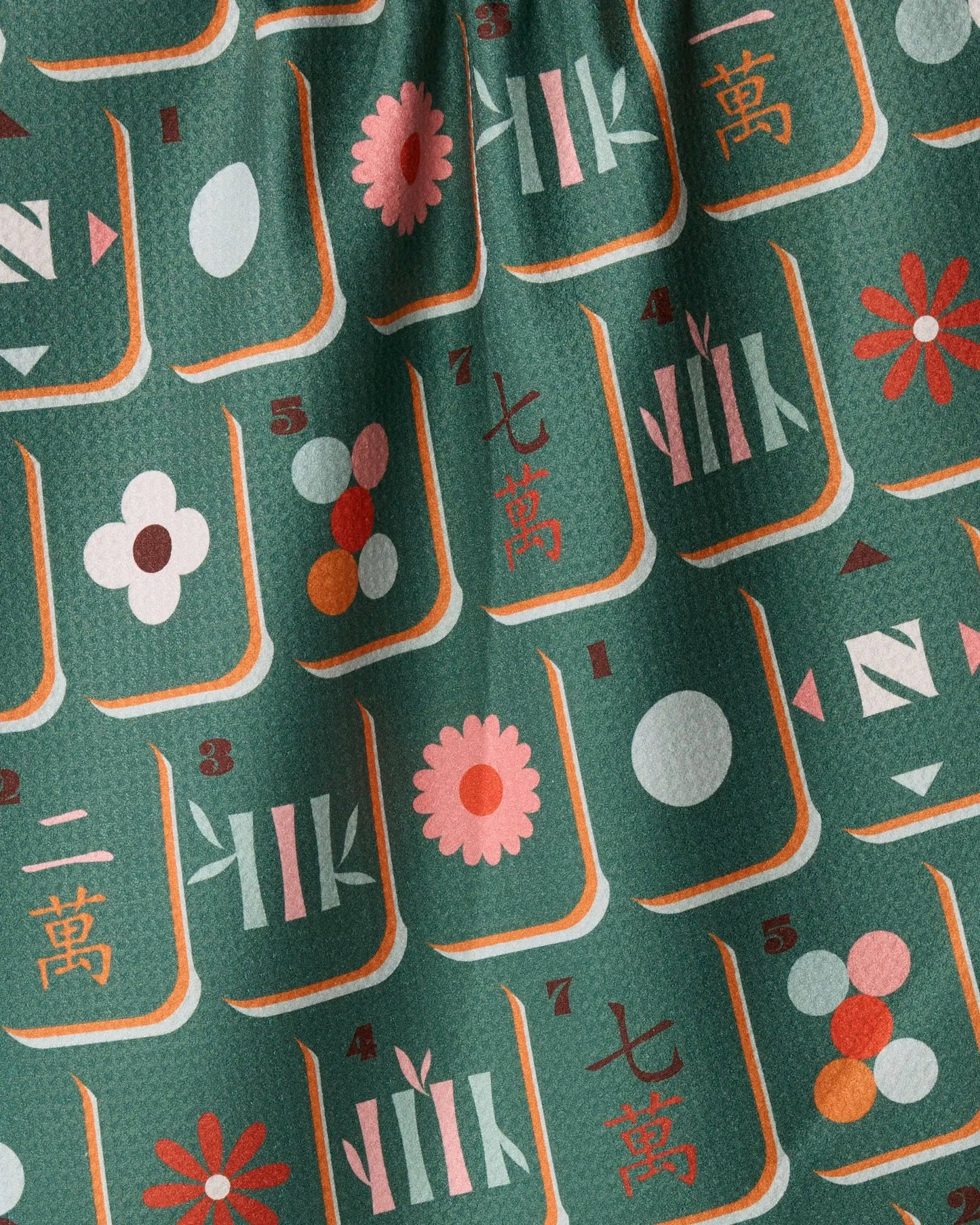 Moss Tile Toss Tea Towel