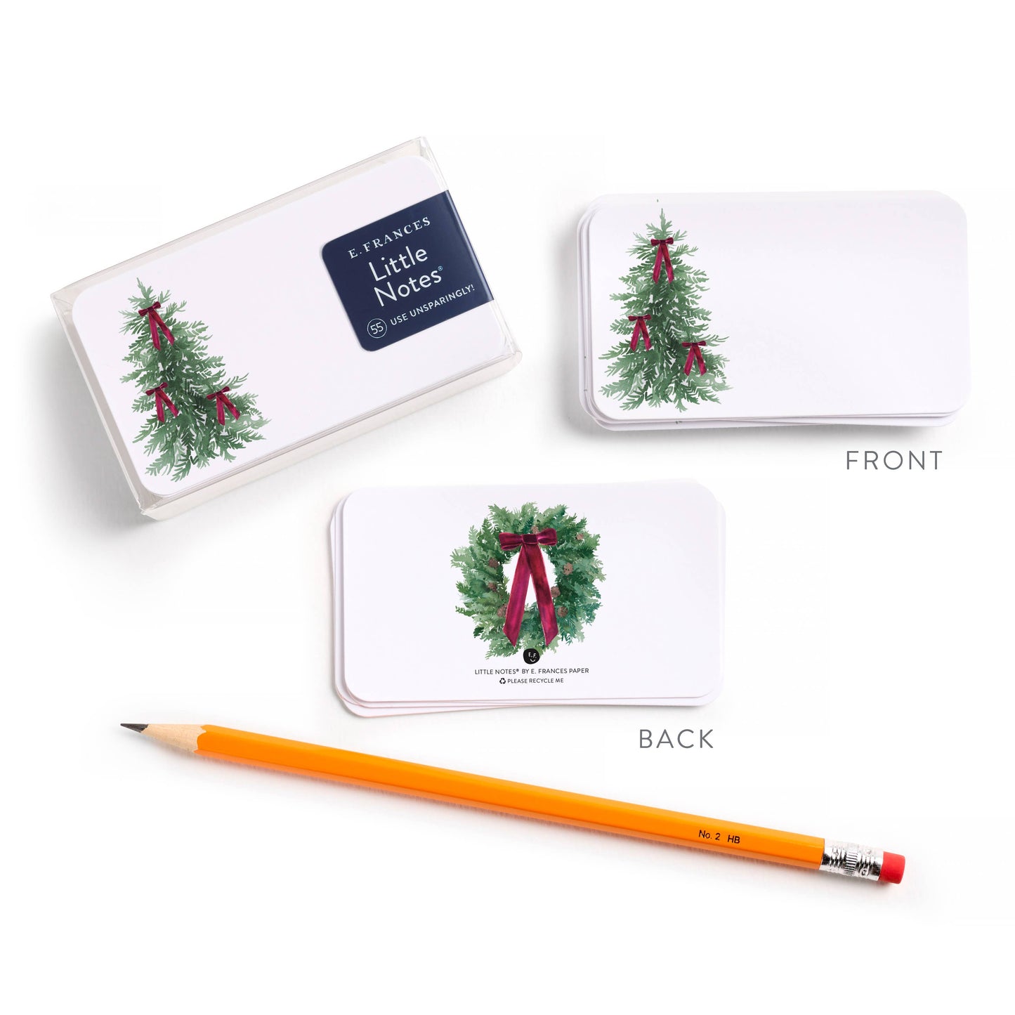 Velvet Bow Tree Little Notes® – Mini Notecard Pack Set of 55