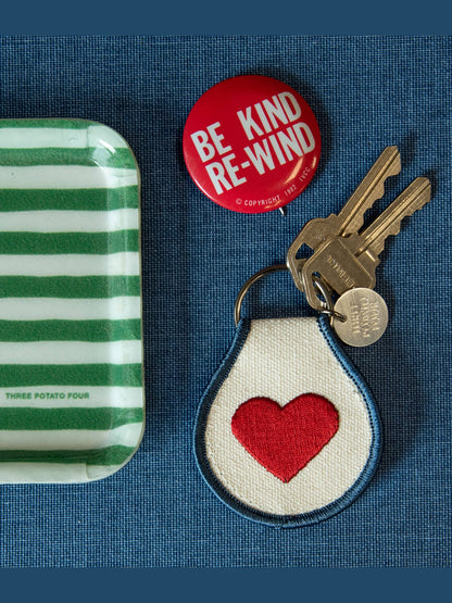 Patch Keychain - Classic Heart