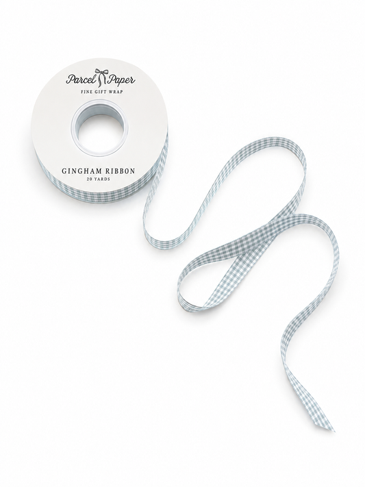 'Seafoam' Gingham Ribbon
