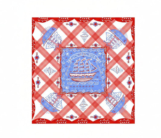USA Nautical Mahjong Mat 31" x 31"