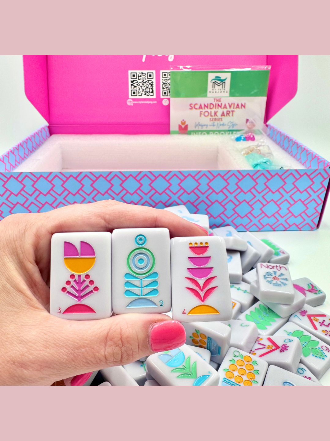 THE SCANDINAVIAN FOLK ART SERIES | Mahjong Tiles with Nordic Style