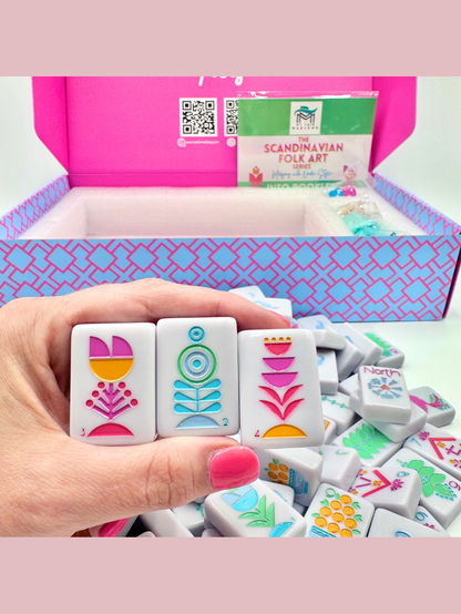 THE SCANDINAVIAN FOLK ART SERIES | Mahjong Tiles with Nordic Style