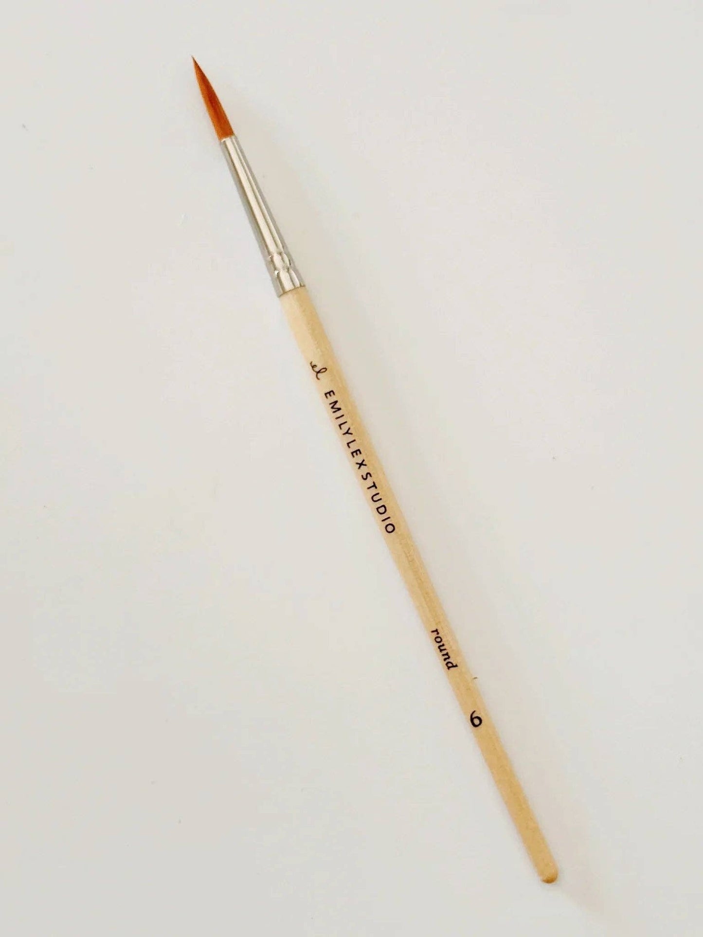 Watercolor paintbrush set of five wood brushes