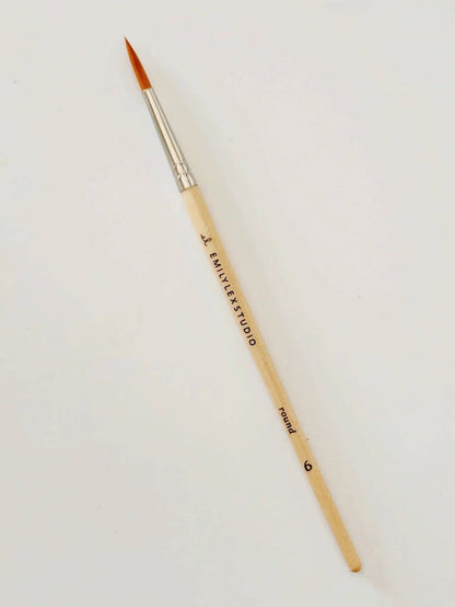 Watercolor paintbrush set of five wood brushes