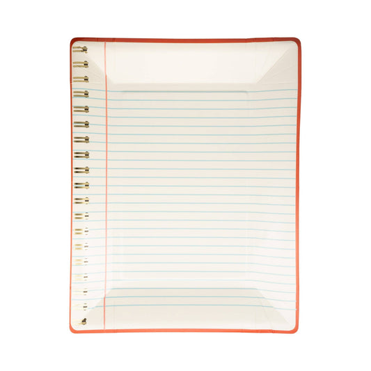 Spiral Notebook Paper Plates (8 per pack)