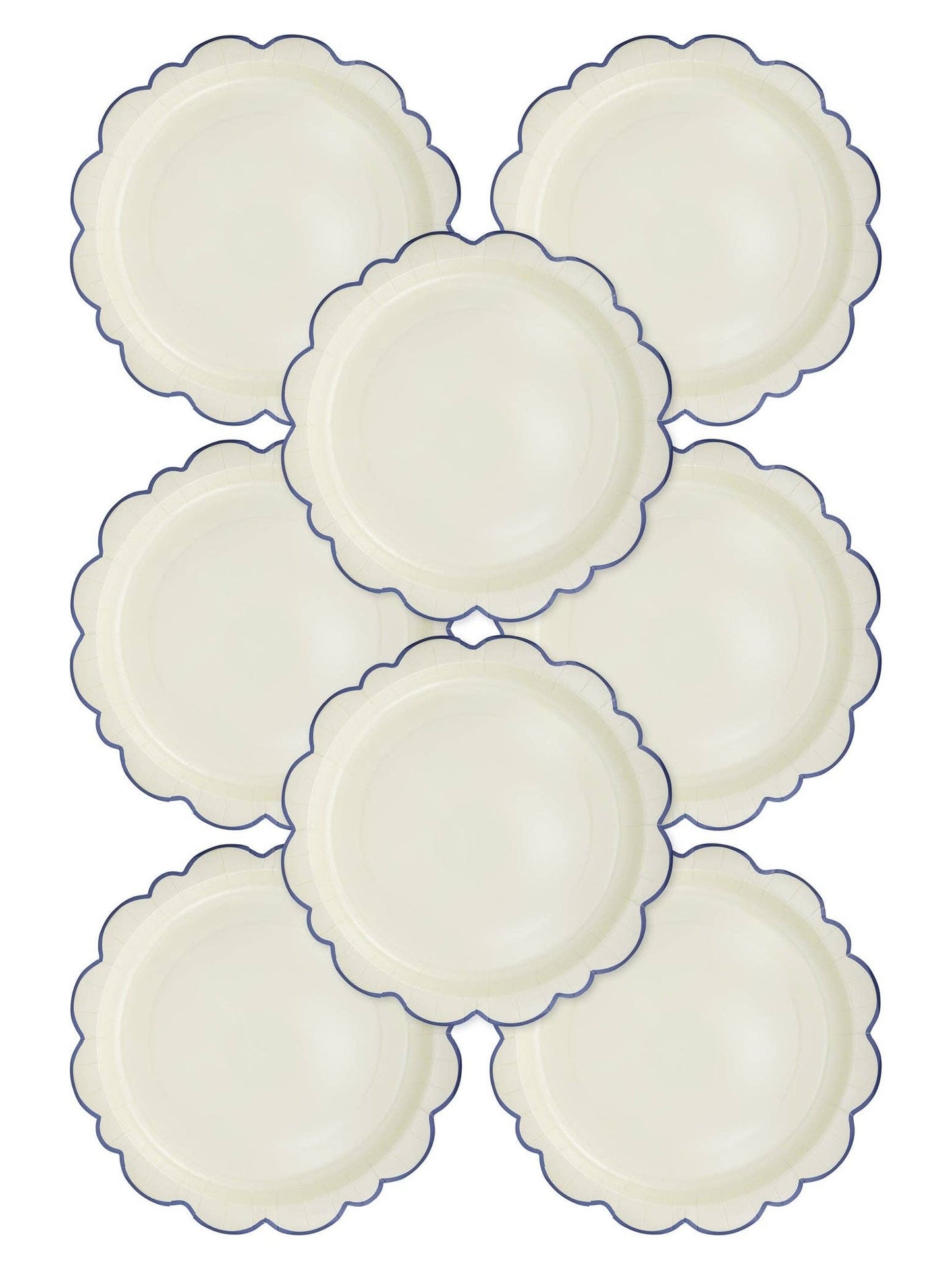 PEM1042 - Pembroke Cream with Blue Edge 12" Paper Plate