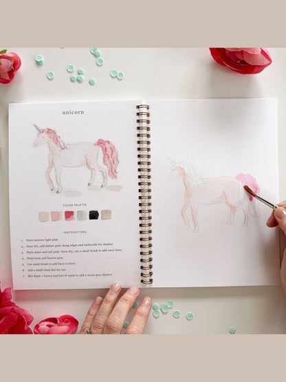 Fairytale watercolor workbook