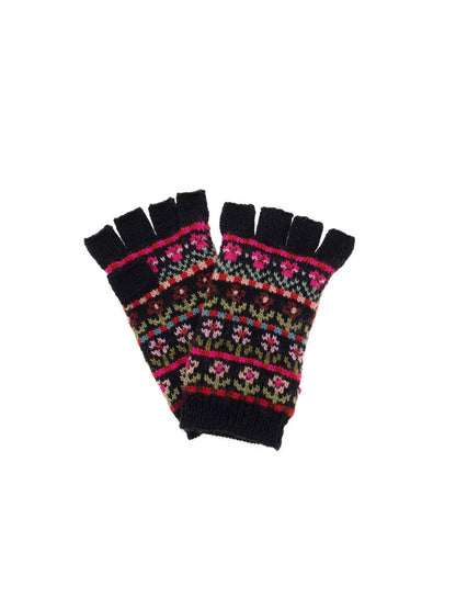 Tulip Fingerless Glove: Black
