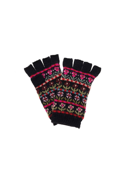 Tulip Fingerless Glove: Black