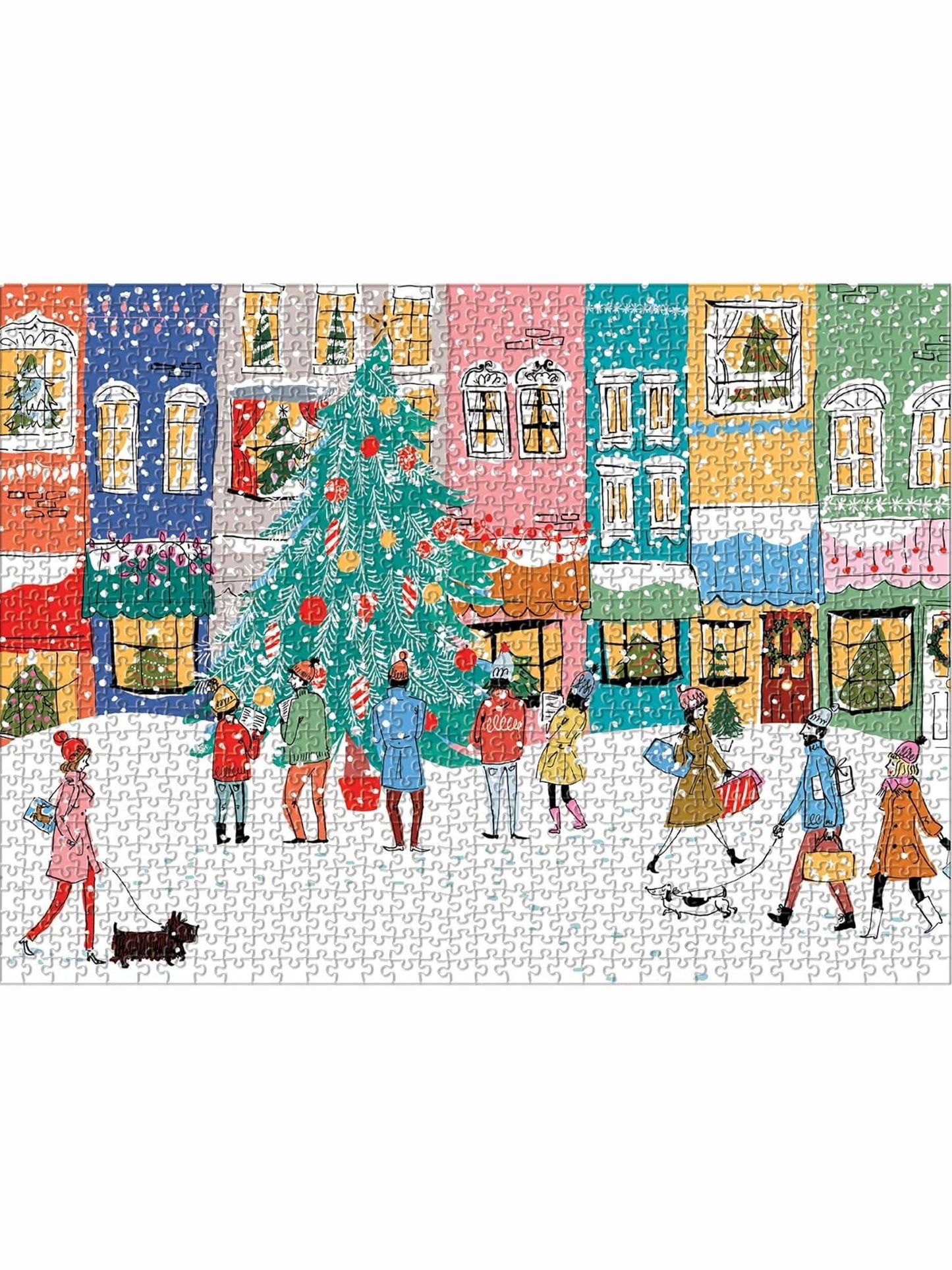 Christmas Carolers Square Boxed 1000 Piece Puzzle