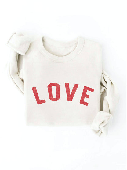 Vintage White LOVE Graphic Sweatshirt